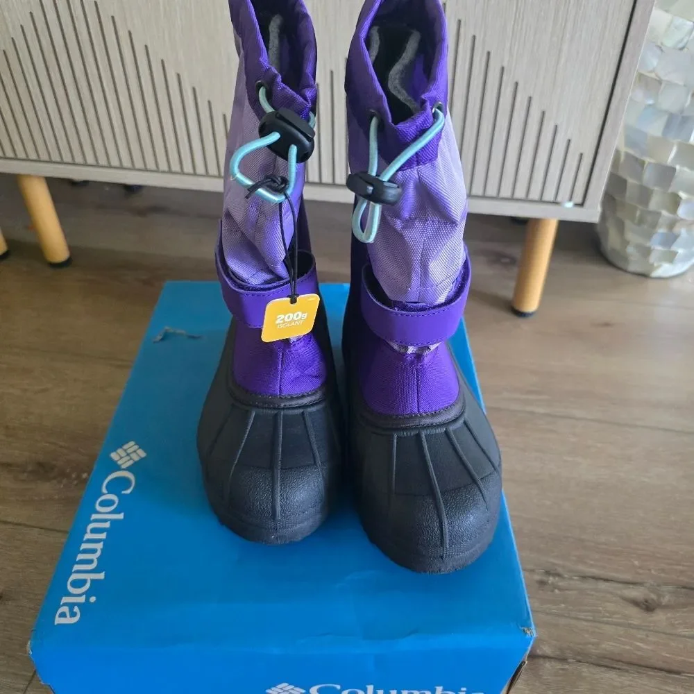 Nwt Columbia Big Kids' Powderbug Plus II Snow Boot